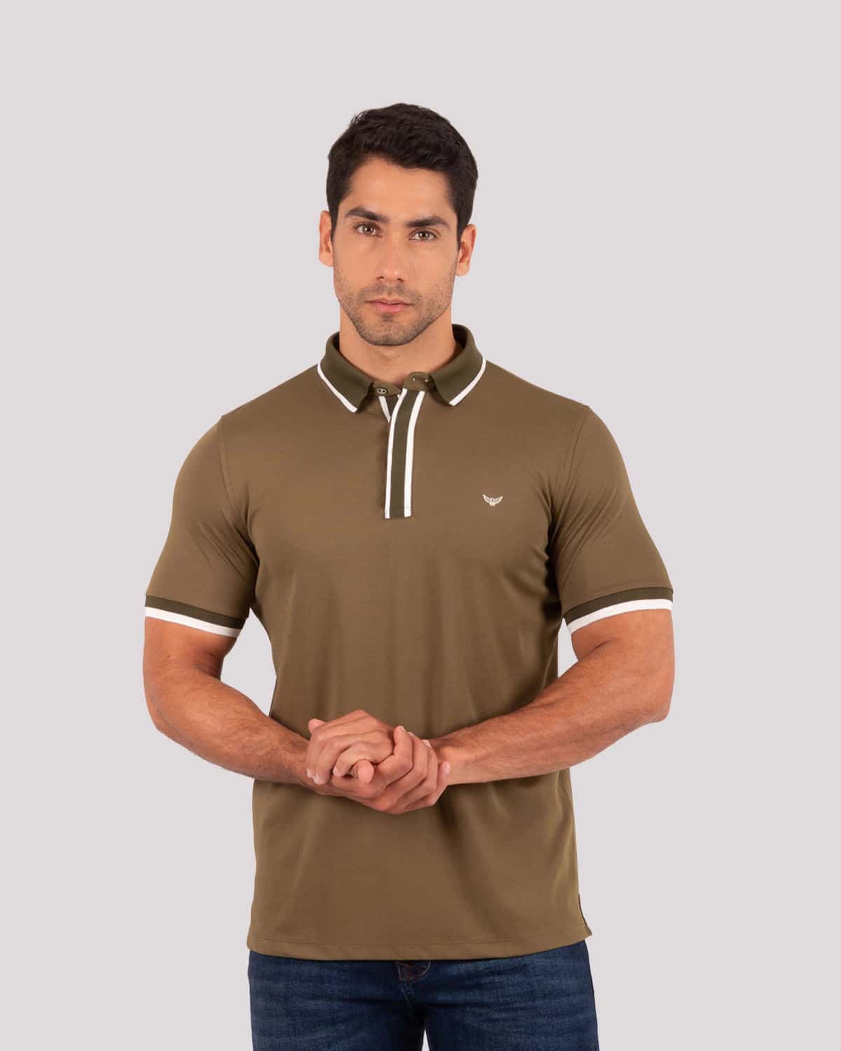 Polo verde para hombre