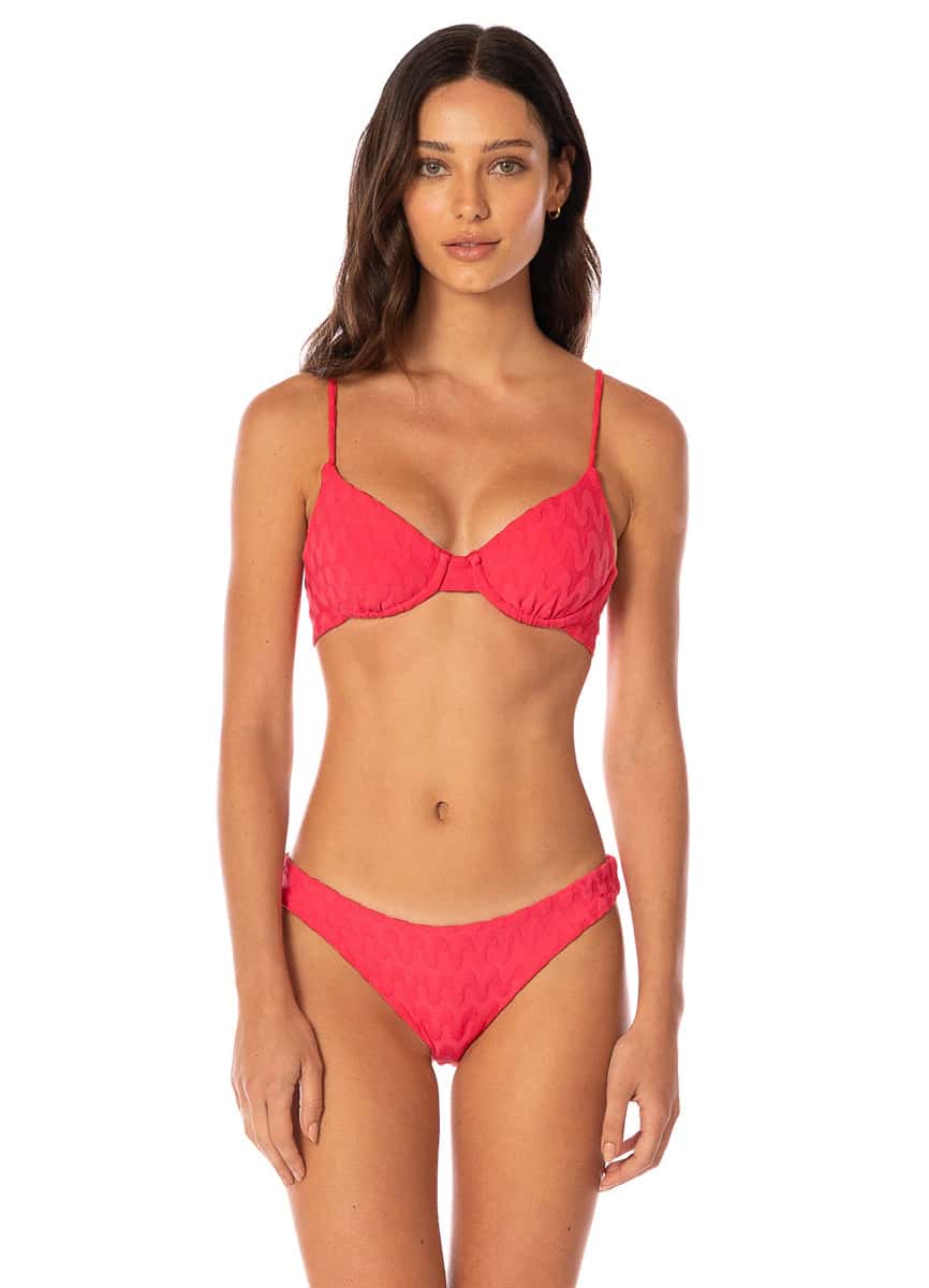Maaji Apple Red Dainty Unmolded Underwire Bikini Top