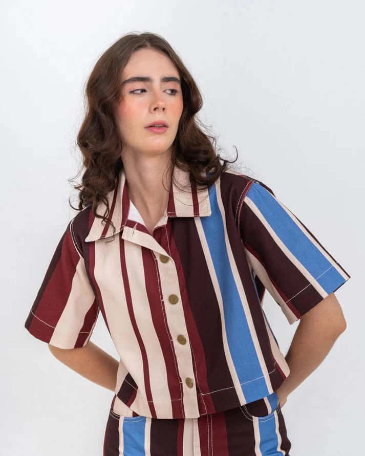 CAMISA BLOCK VINO - miniatura 2