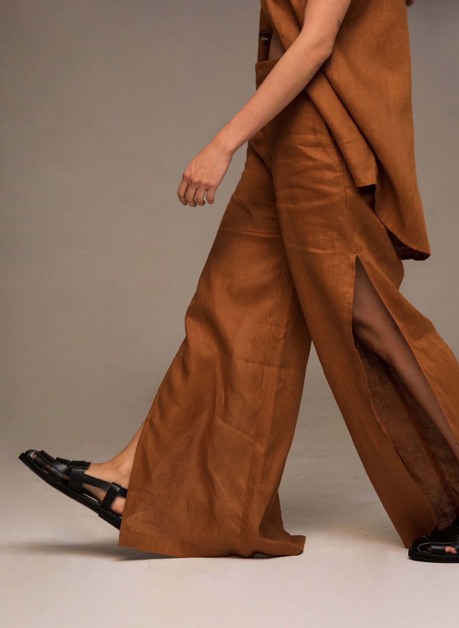 Pantalón Vere de Lino - Terracota