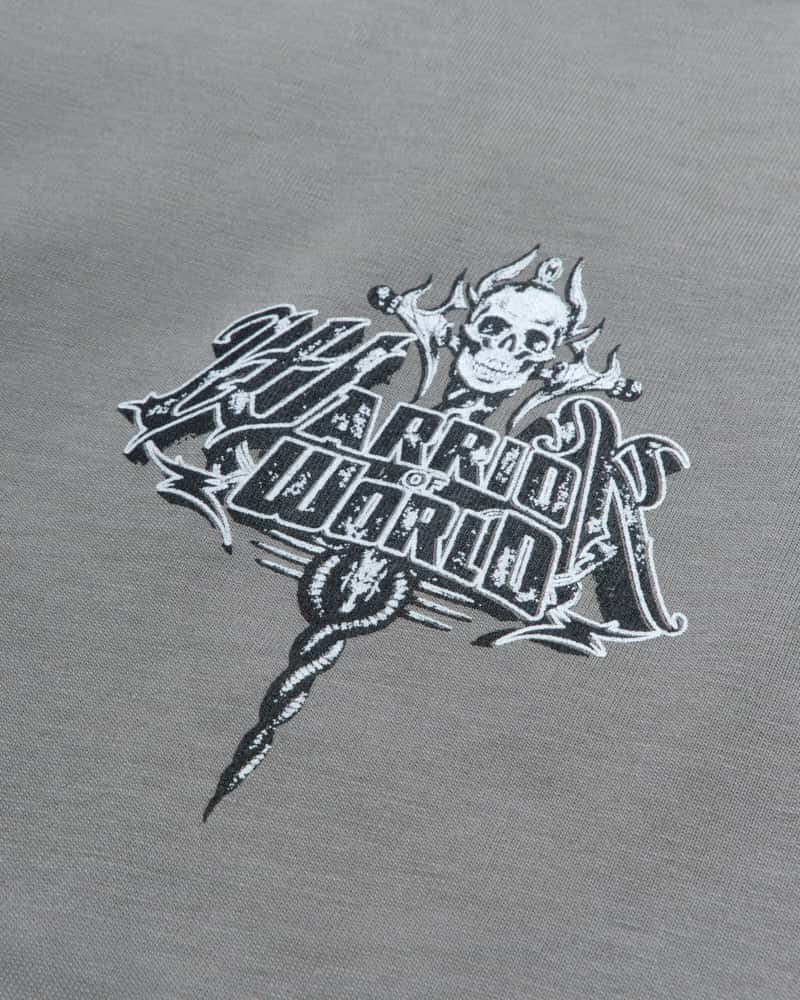 Camiseta Gris Oversize Warrior of World - miniatura 4