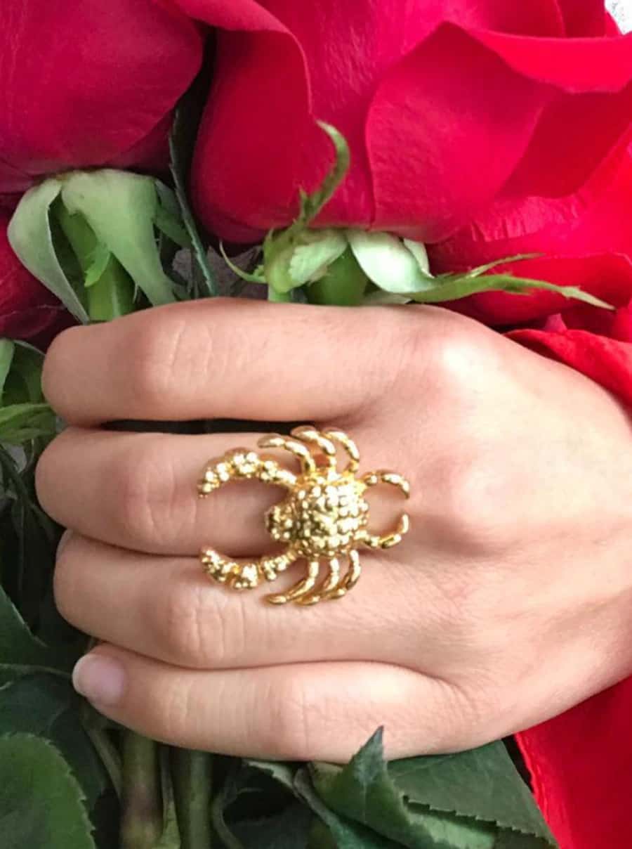 Anillo Cangrejo dorado - miniatura 2