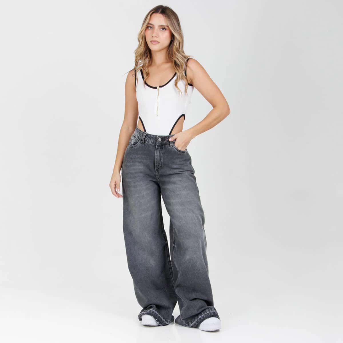 Jean Axspen Wide Leg Ax-2930 Rigido - miniatura 5
