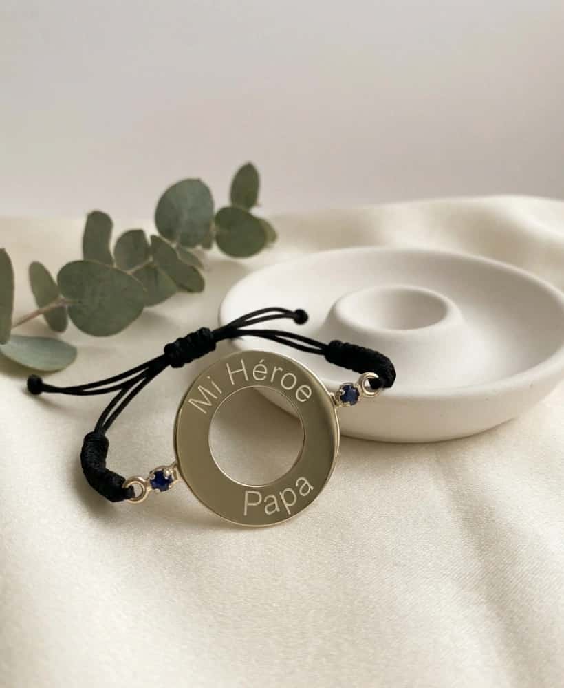Pulsera Personalizada en plata Le 925 Tejida en hilo