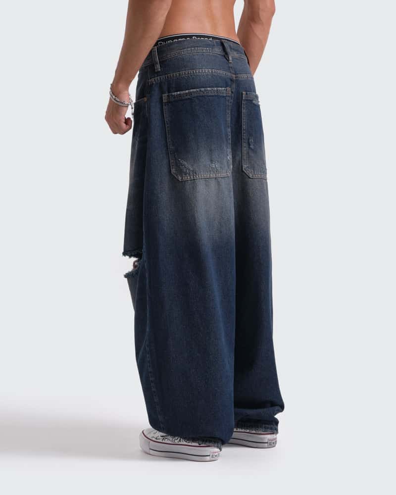 Jeans Azul Barrel Rogue Wash - miniatura 6