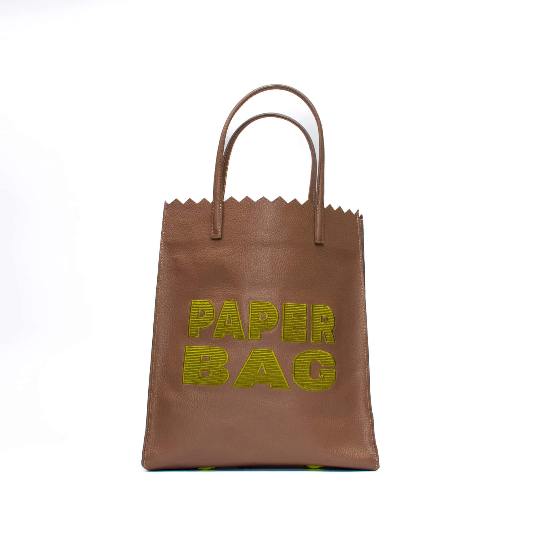 Paper Bag - Taupe x Pistachio Green.