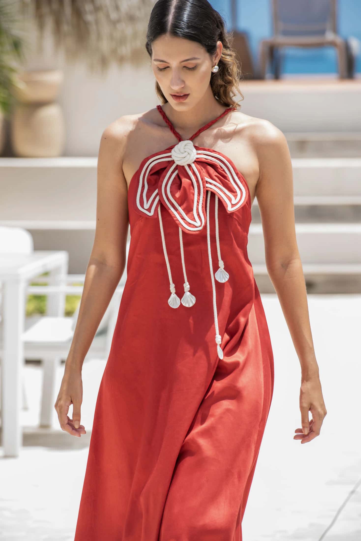Aluna Burnt Red Dress - miniatura 2