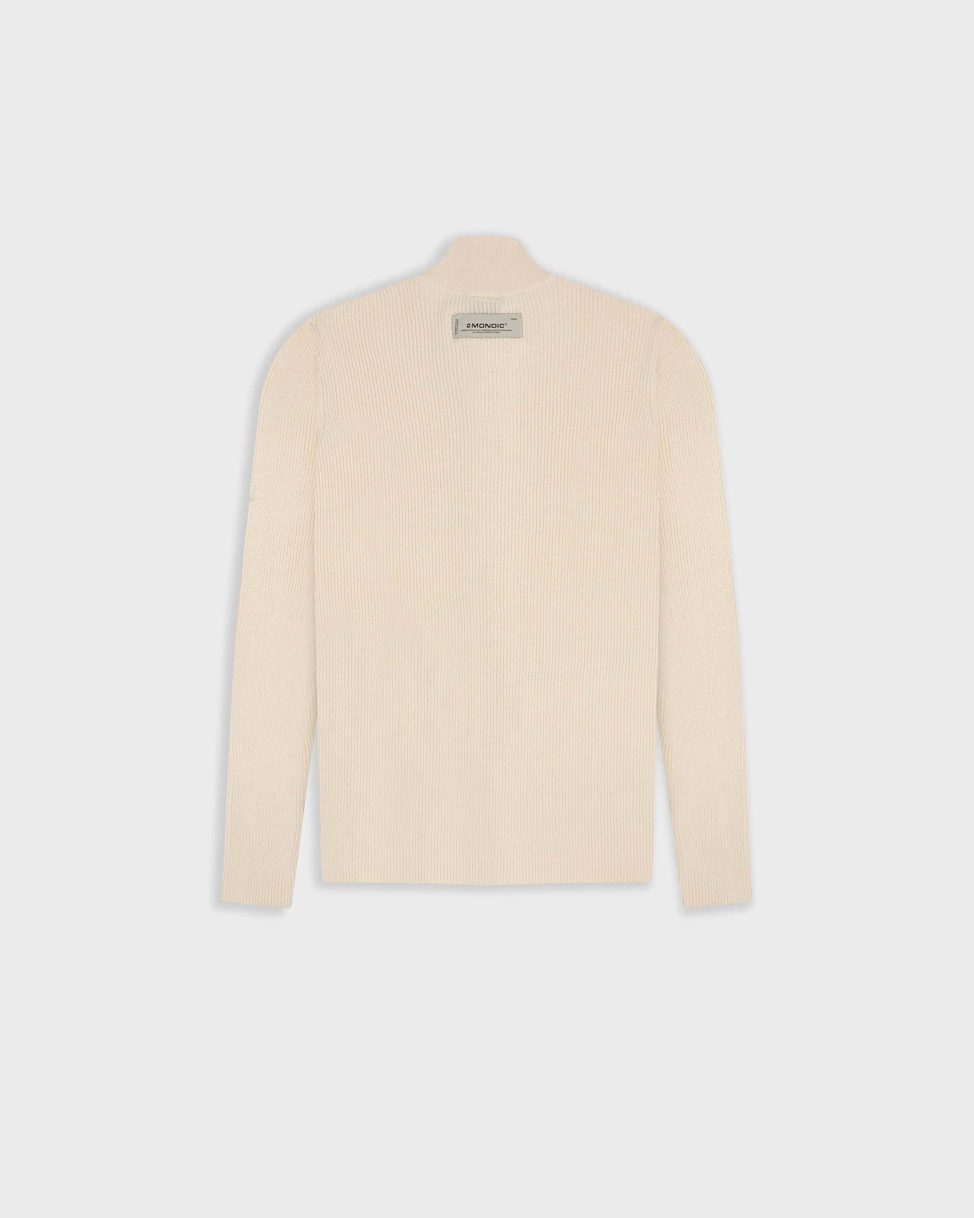 Zip Knit Sweater - Crema - miniatura 3