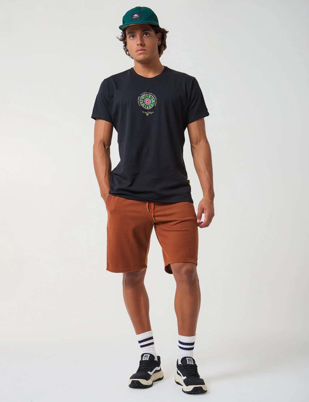 Camiseta Regular Fit Ojo de Árbol negro Hombre