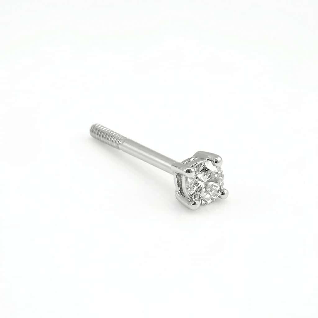 WHITE DIAMOND STUDS - miniatura 3