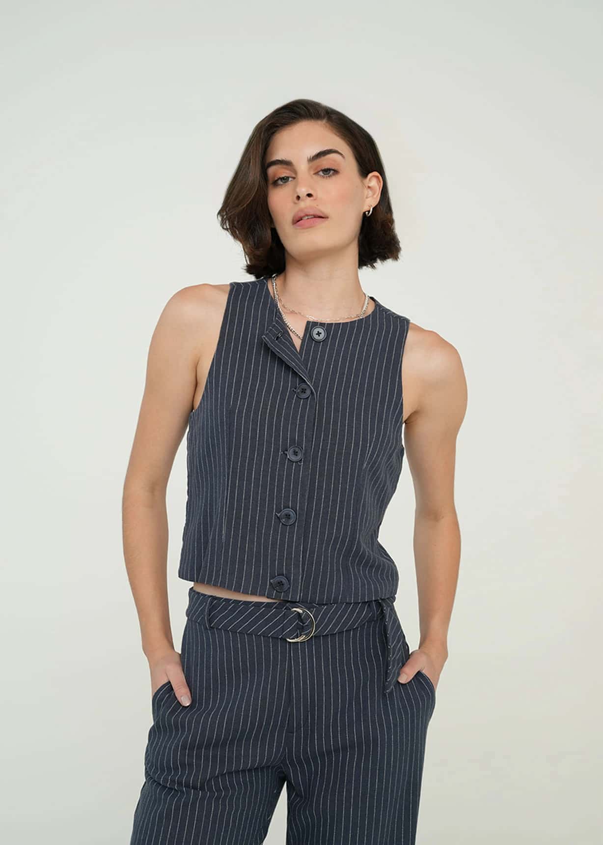 Camisa manga sisa a rayas