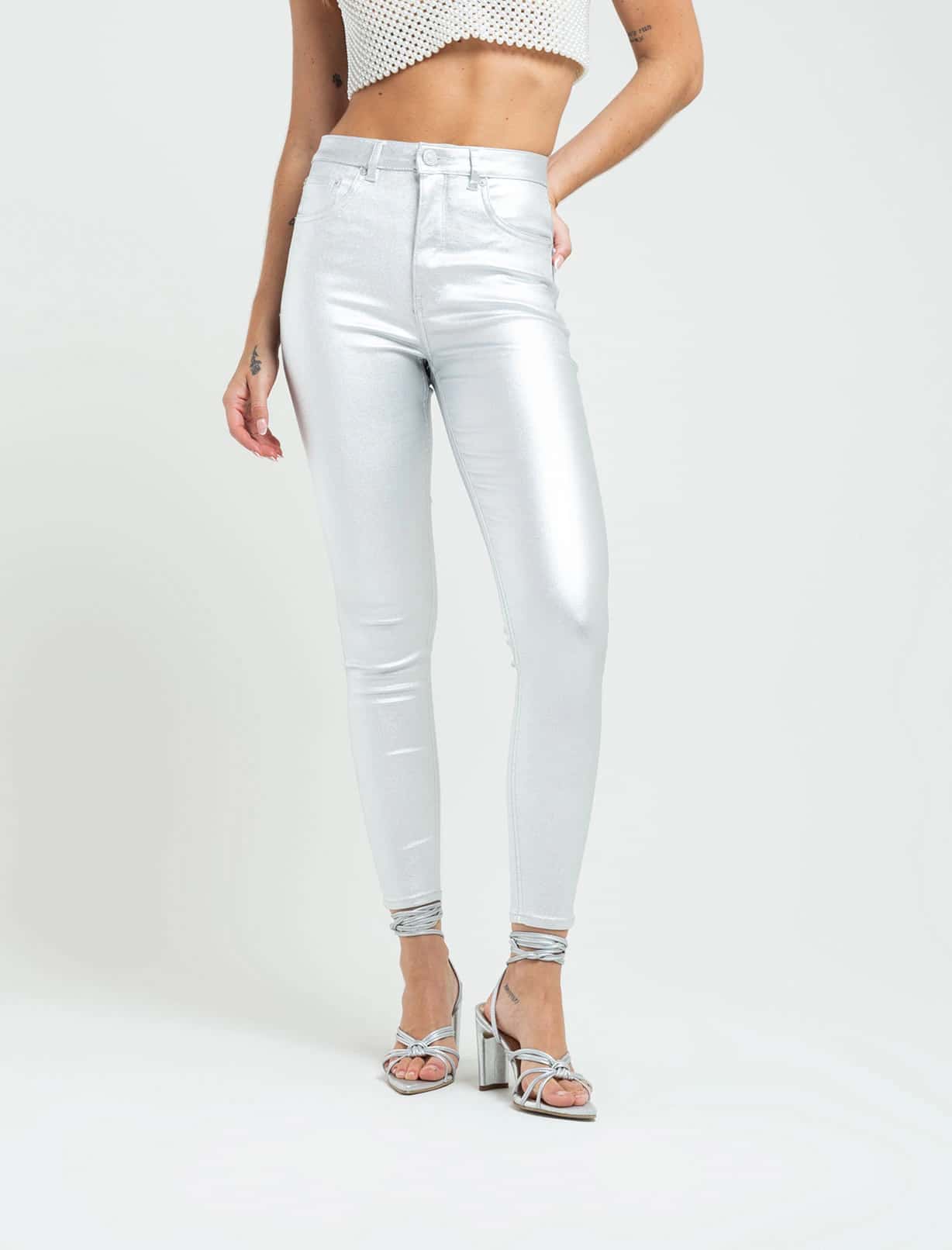 Pantalón Skinny brillante