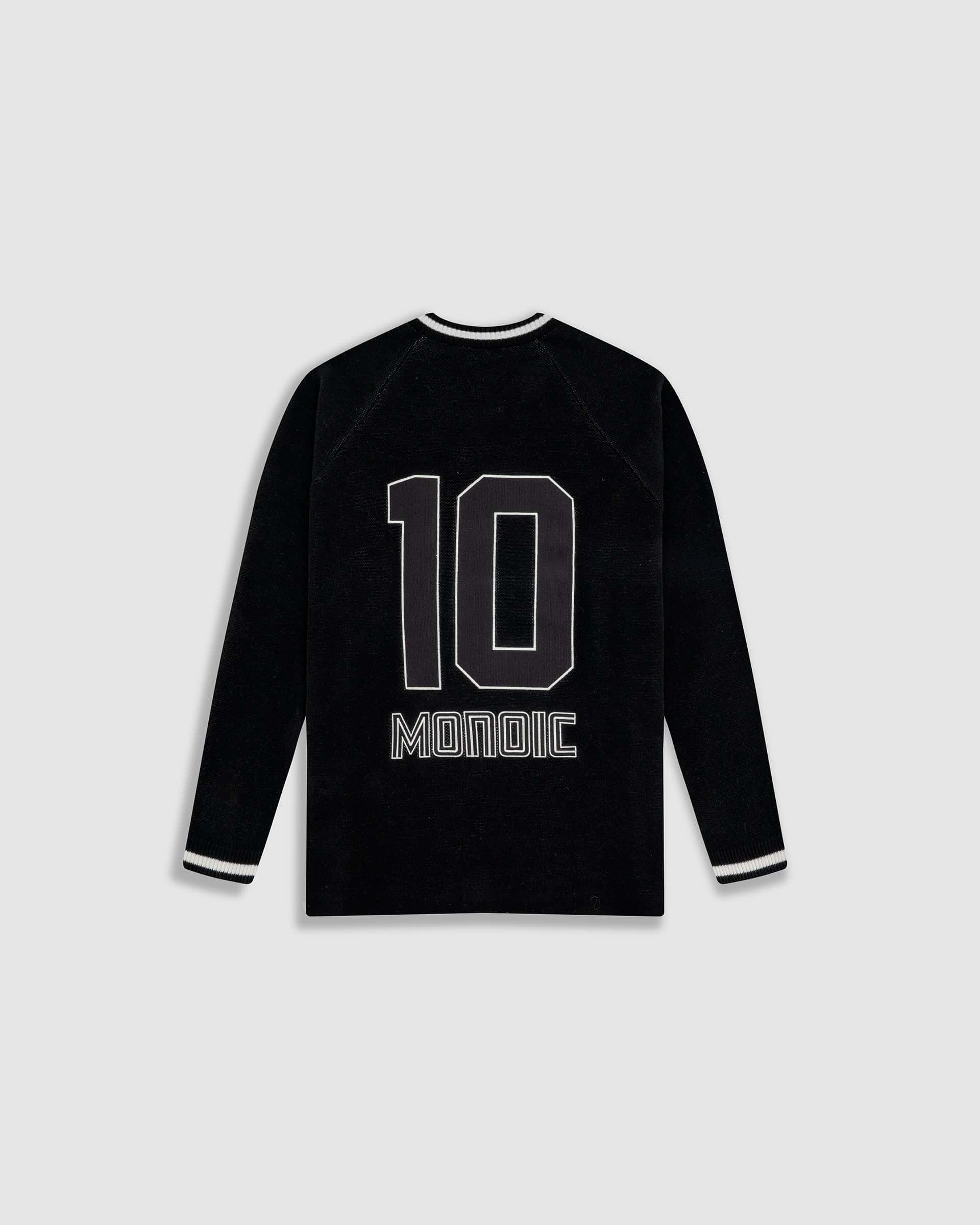 Fútbol Jersey Knit Manga Larga - Negro - miniatura 8