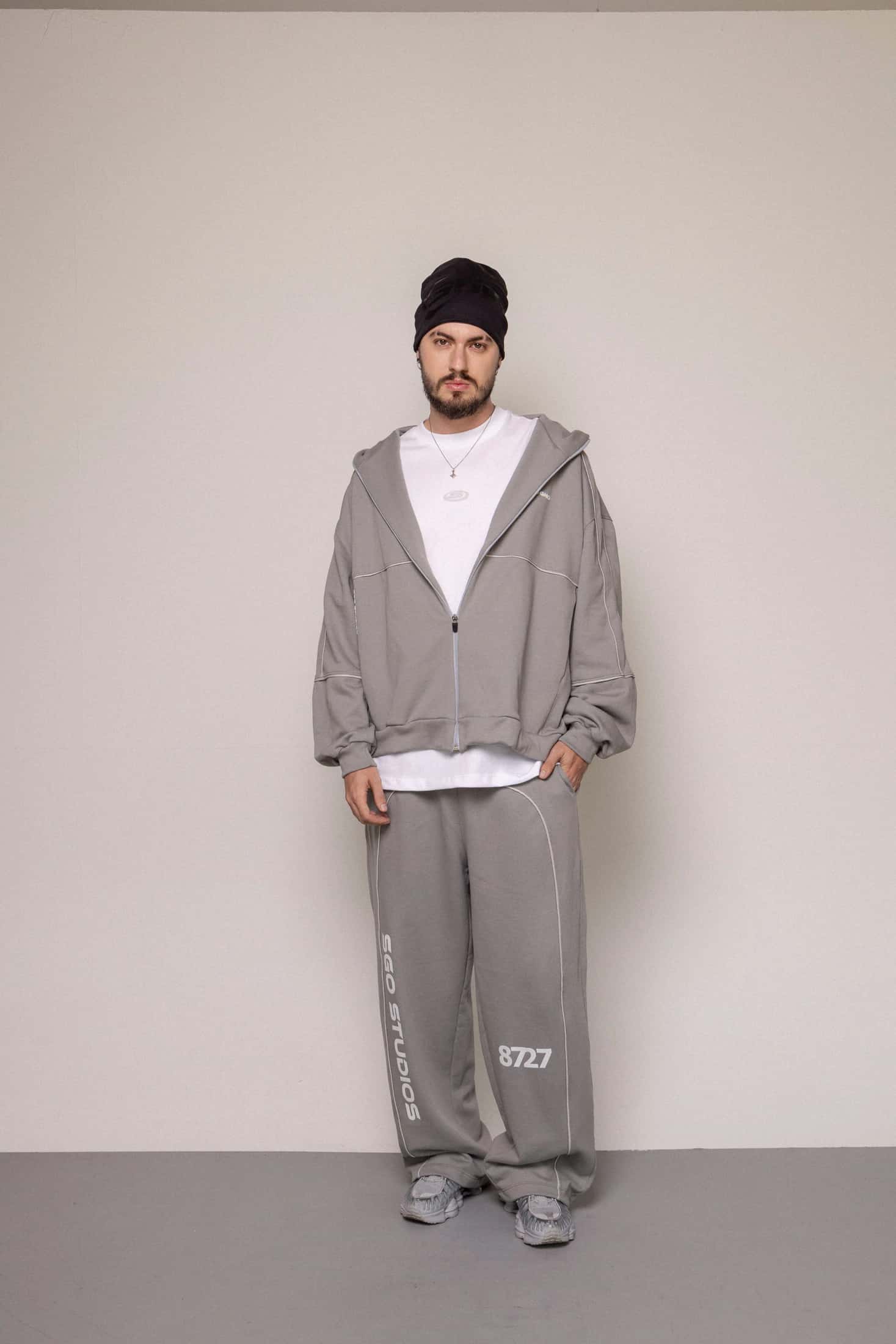 SET HOODIE Y SUDADERA 87/27-GRIS