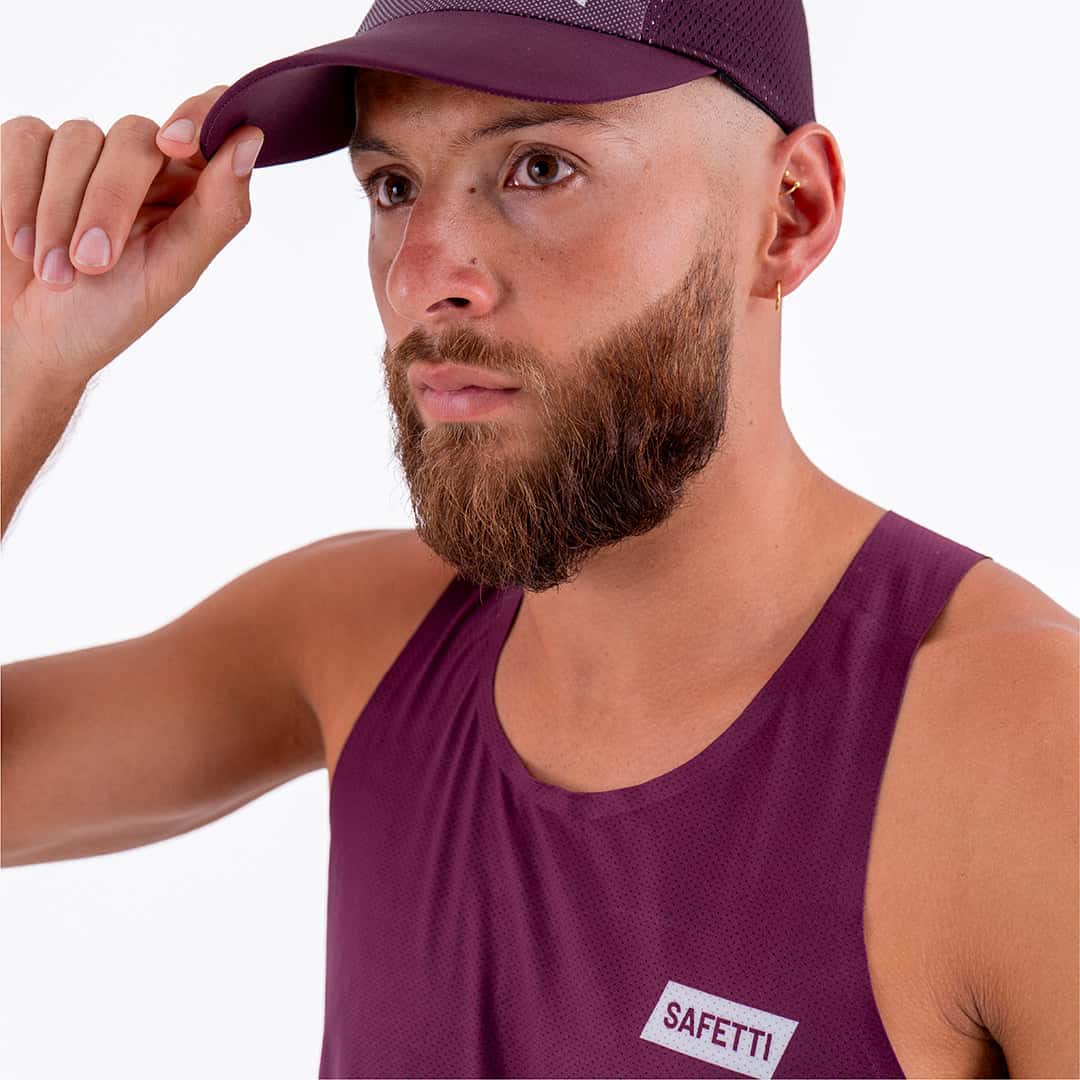 CAMISETA RUNNING MANGA SISA LEVIT CIRUELA PARA HOMBRE - miniatura 4