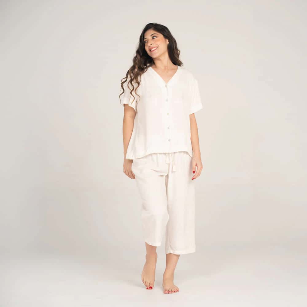 Conjunto Pijama Capri Lino. - miniatura 2