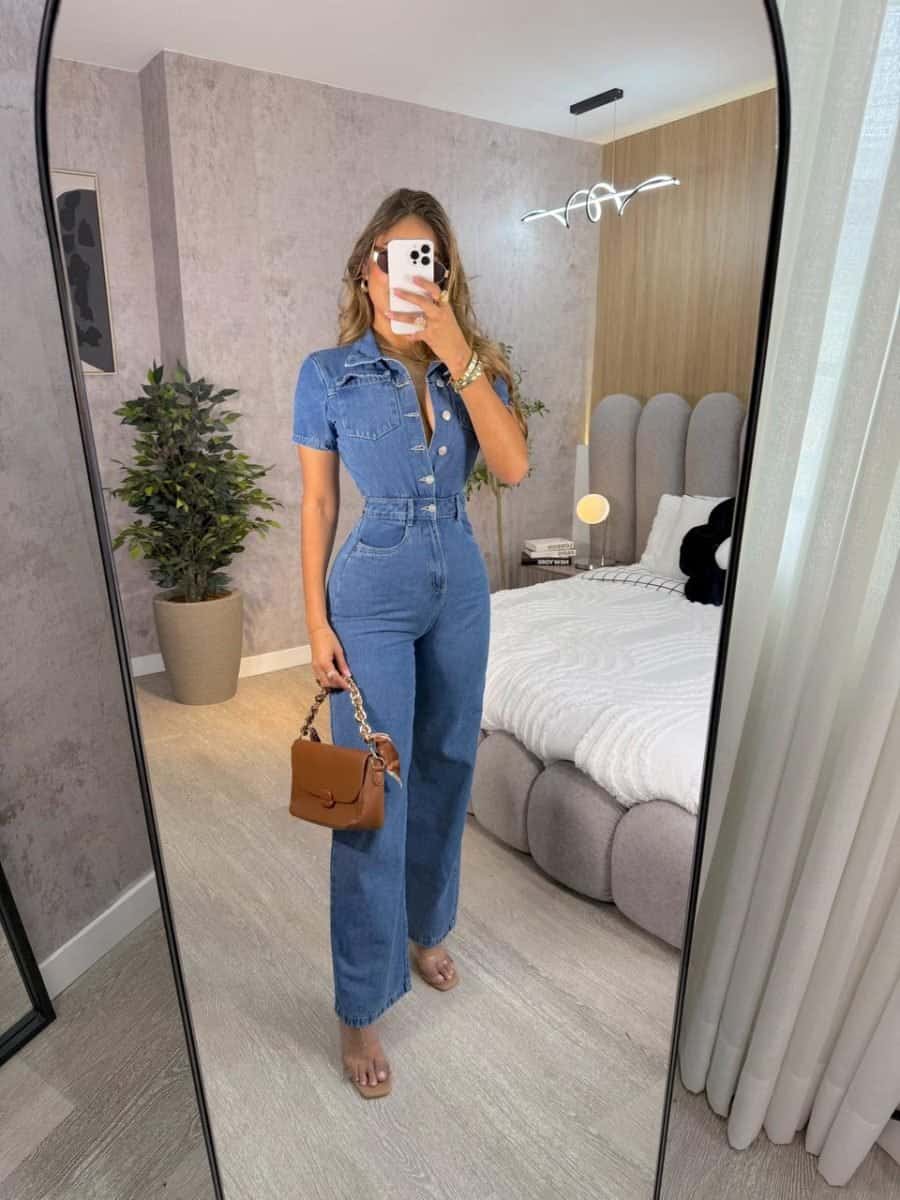 Enterizo largo Denim siena (oscuro)