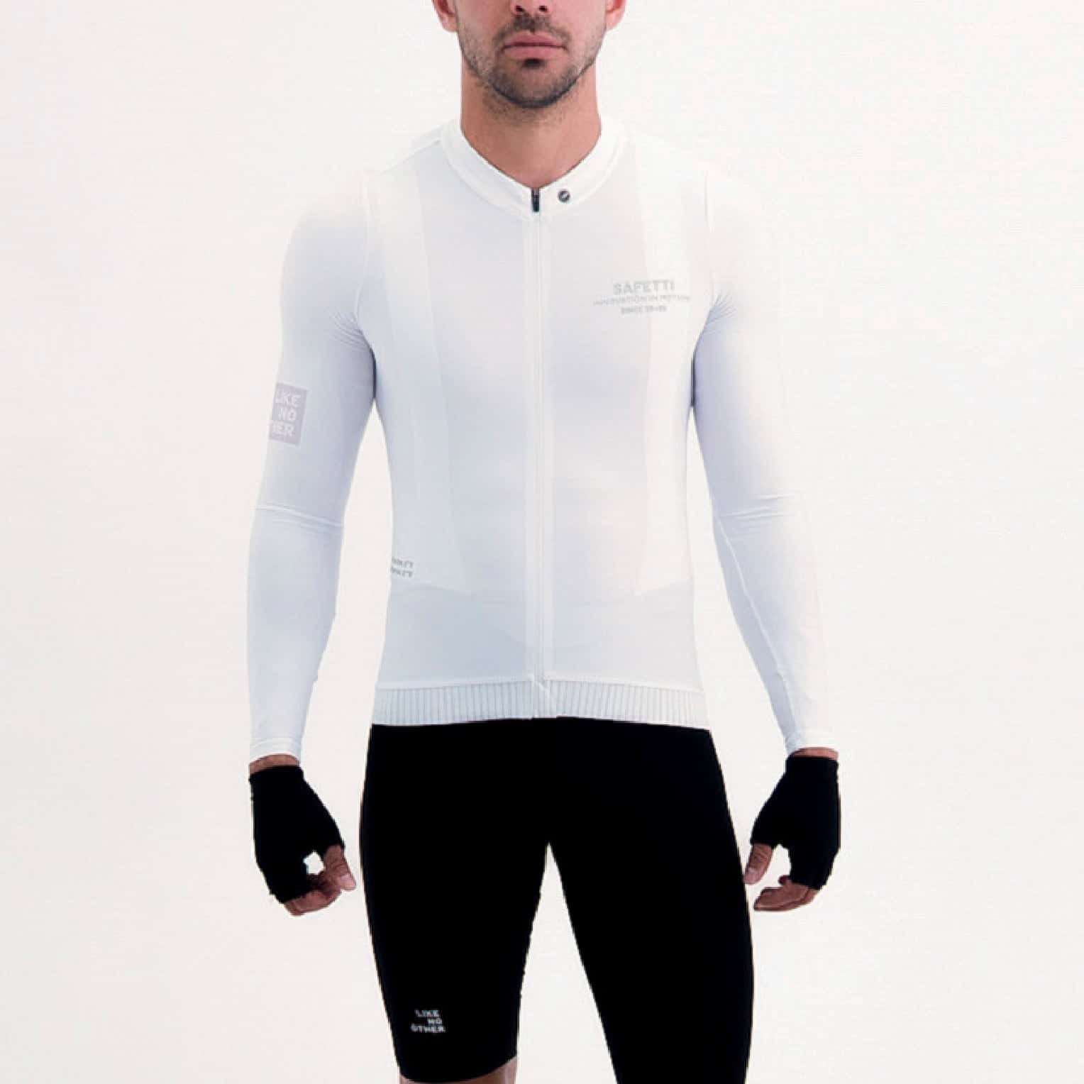 CAMISA CICLISMO MANGA LARGA LATITUDE BLANCA PARA HOMBRE - miniatura 4