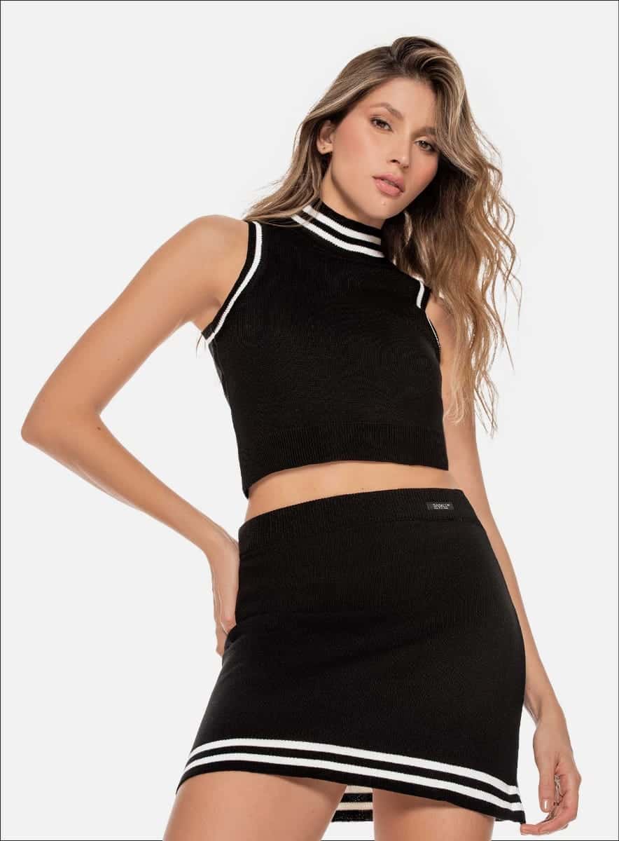 FALDA CASUAL PUNTO TEJIDO - PRECIO ESPECIAL