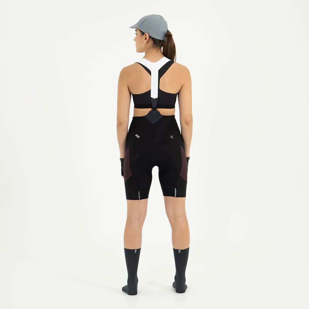 PANTALONETA CICLISMO CON CARGADERAS EVANS CARGO VINO PARA MUJER - miniatura 2