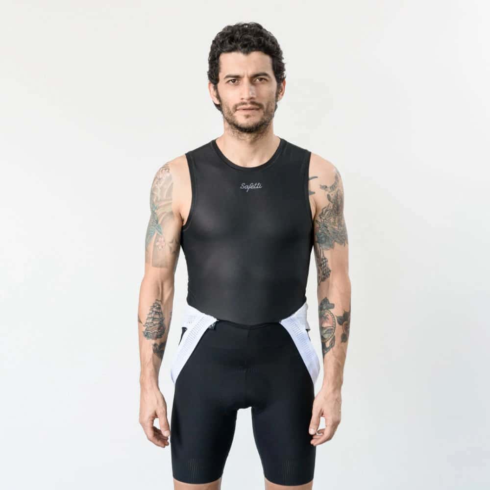 CAMISA INTERIOR CICLISMO MANGA SISA NERO PARA HOMBRE - miniatura 1
