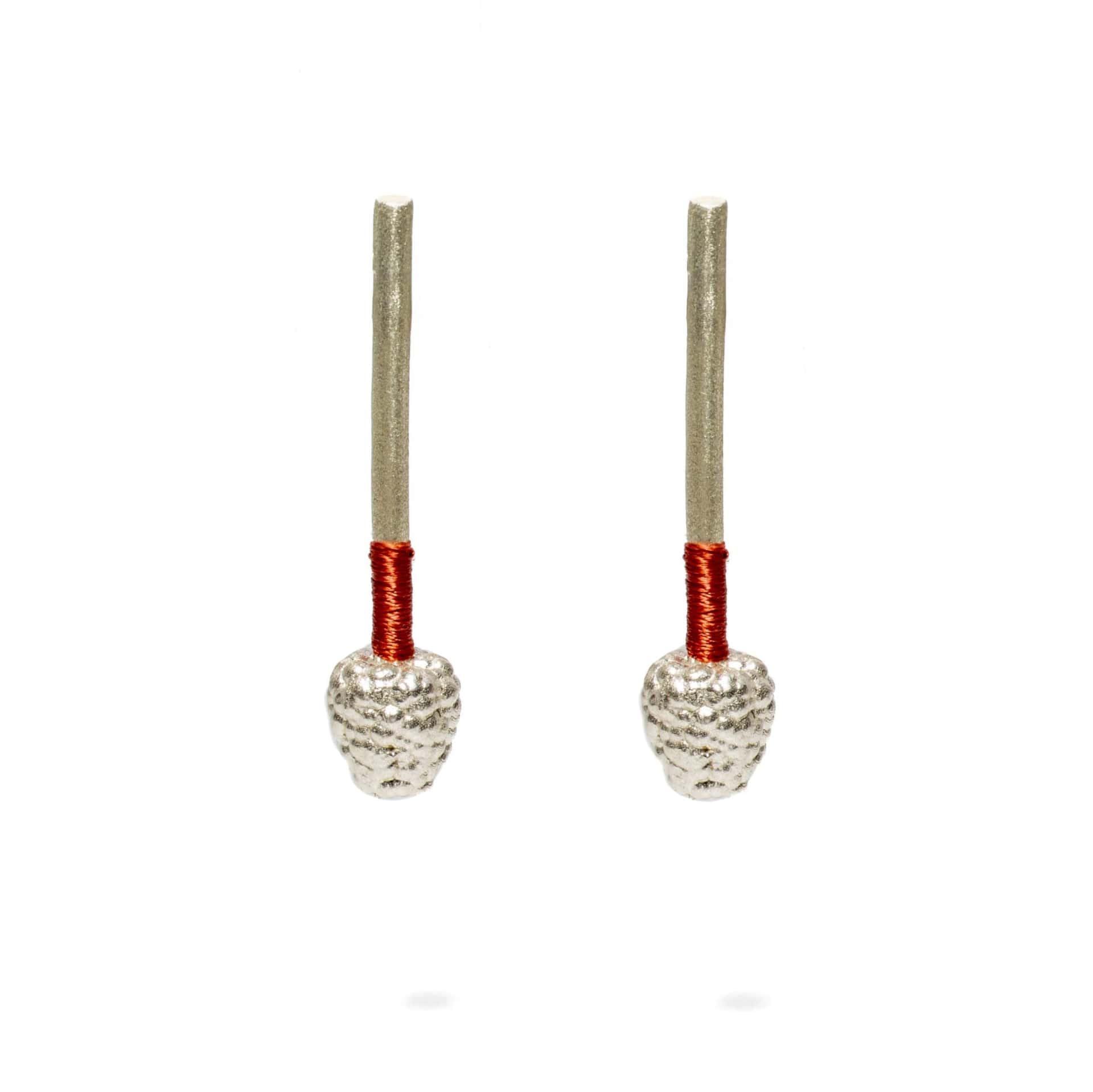Blackberry Cane Earring Silver
