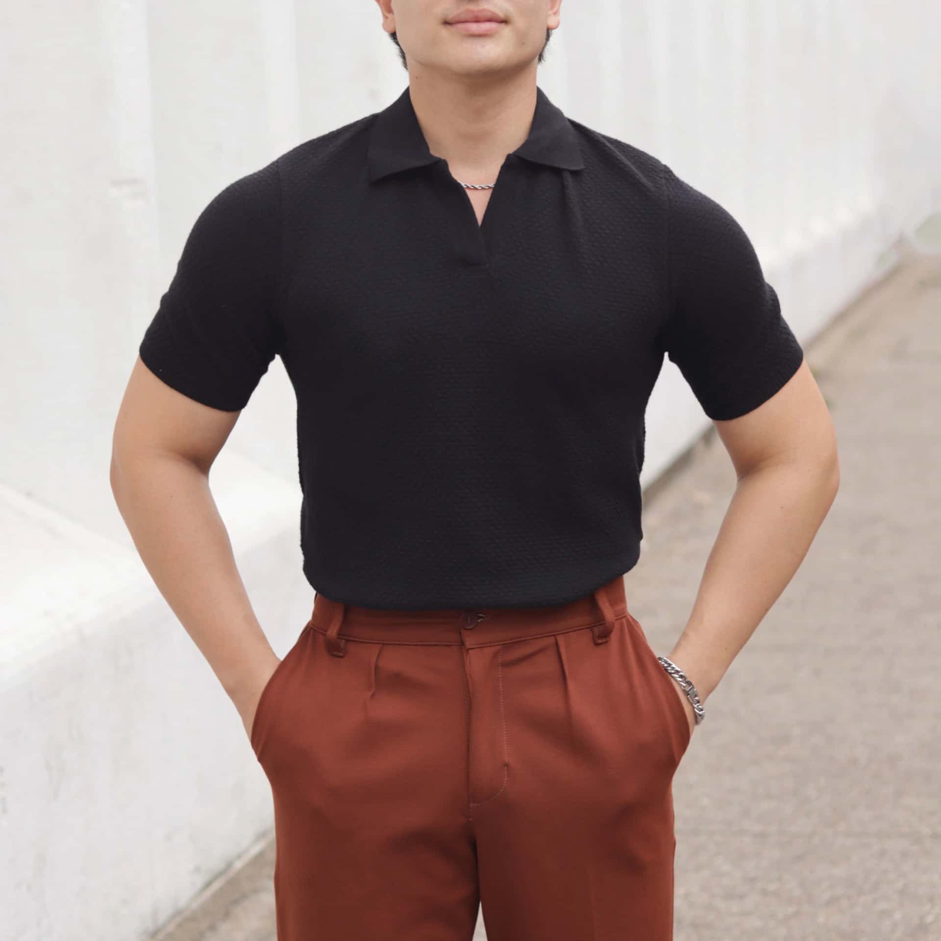 Polo Tejido Negro