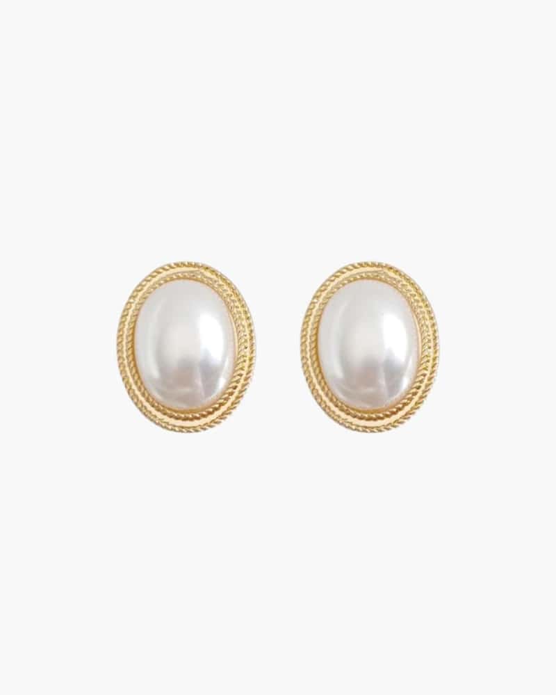 Radiance Oval Pearl Studs