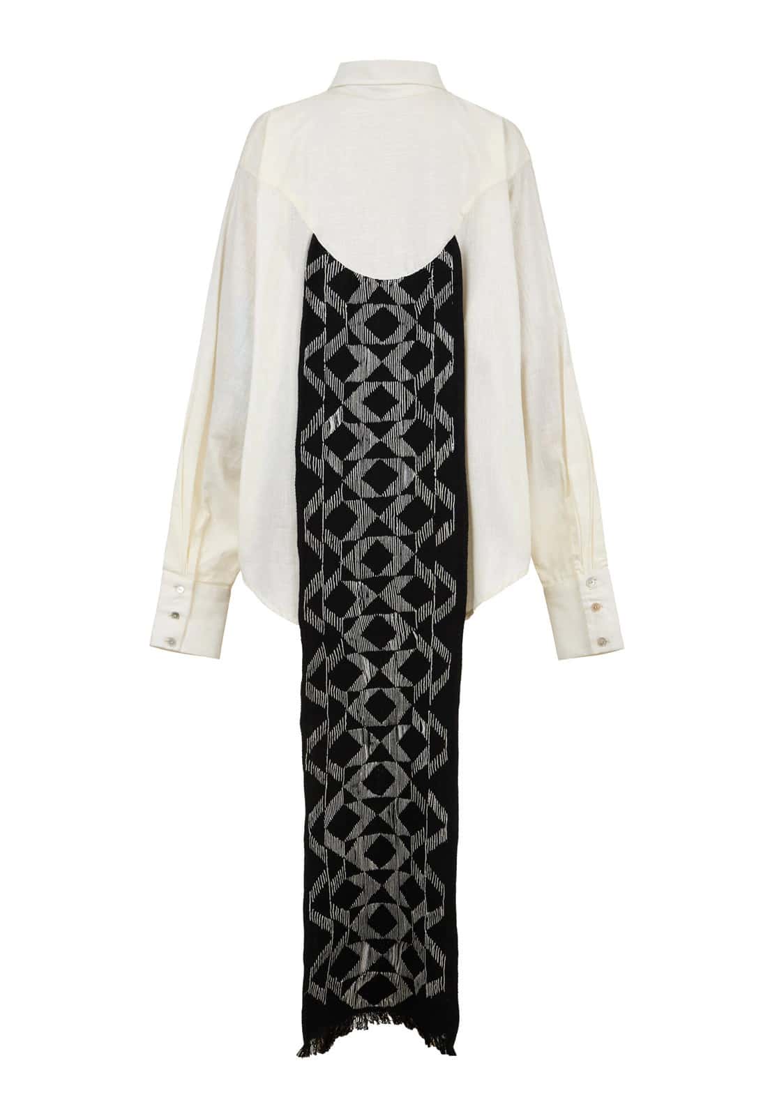 EMBROIDERED CAPE SHIRT