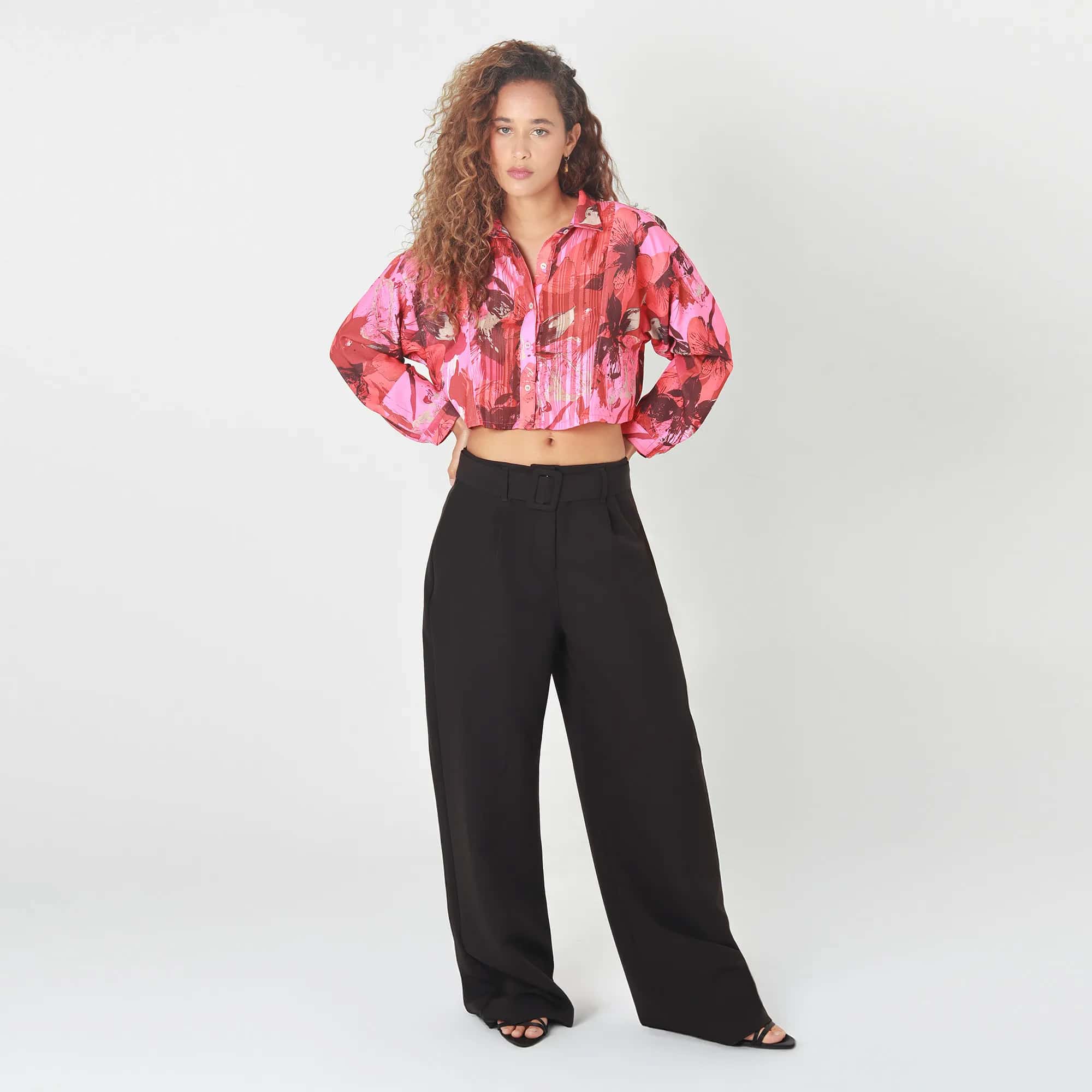 Pantalon Tiro Alto Bota Palazzo
