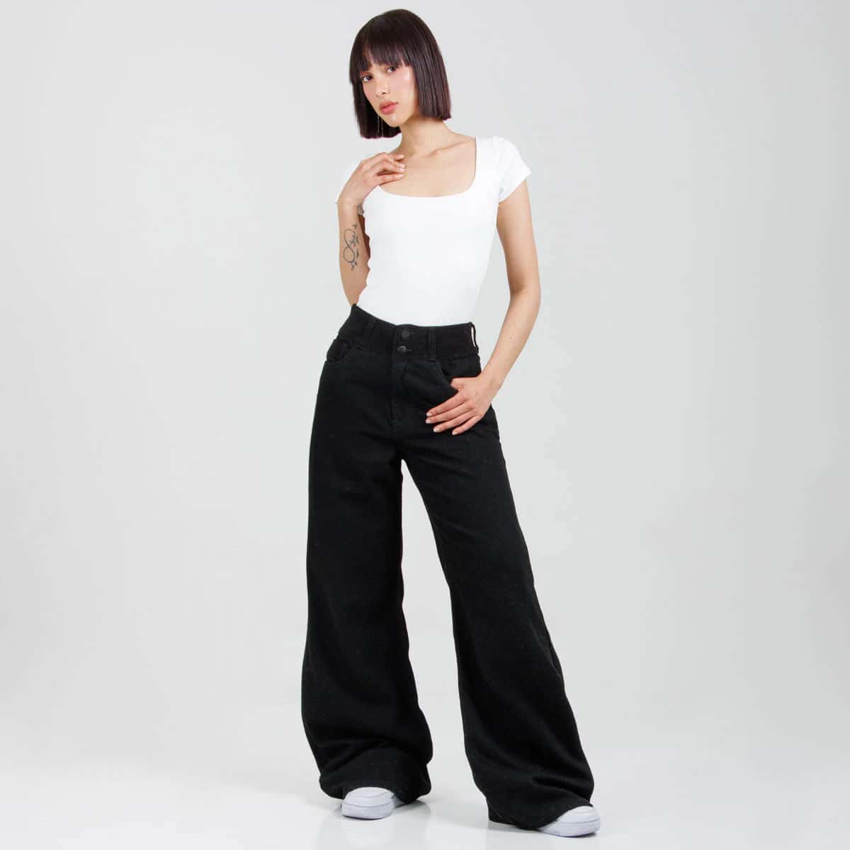 Jean Wide Leg  Ax-3048 Rigido