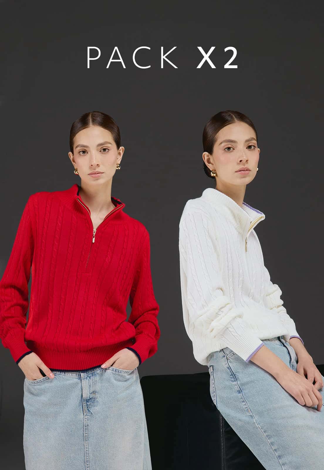 Pack x2 Camisero Cuello Alto