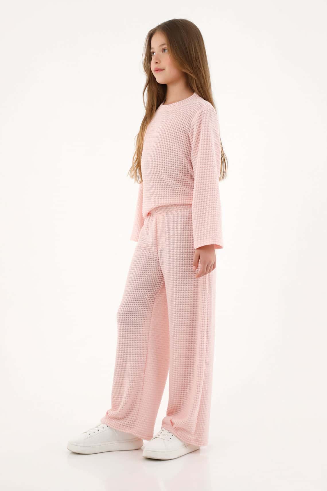 Pantalón con pretina elástica rosado para niña