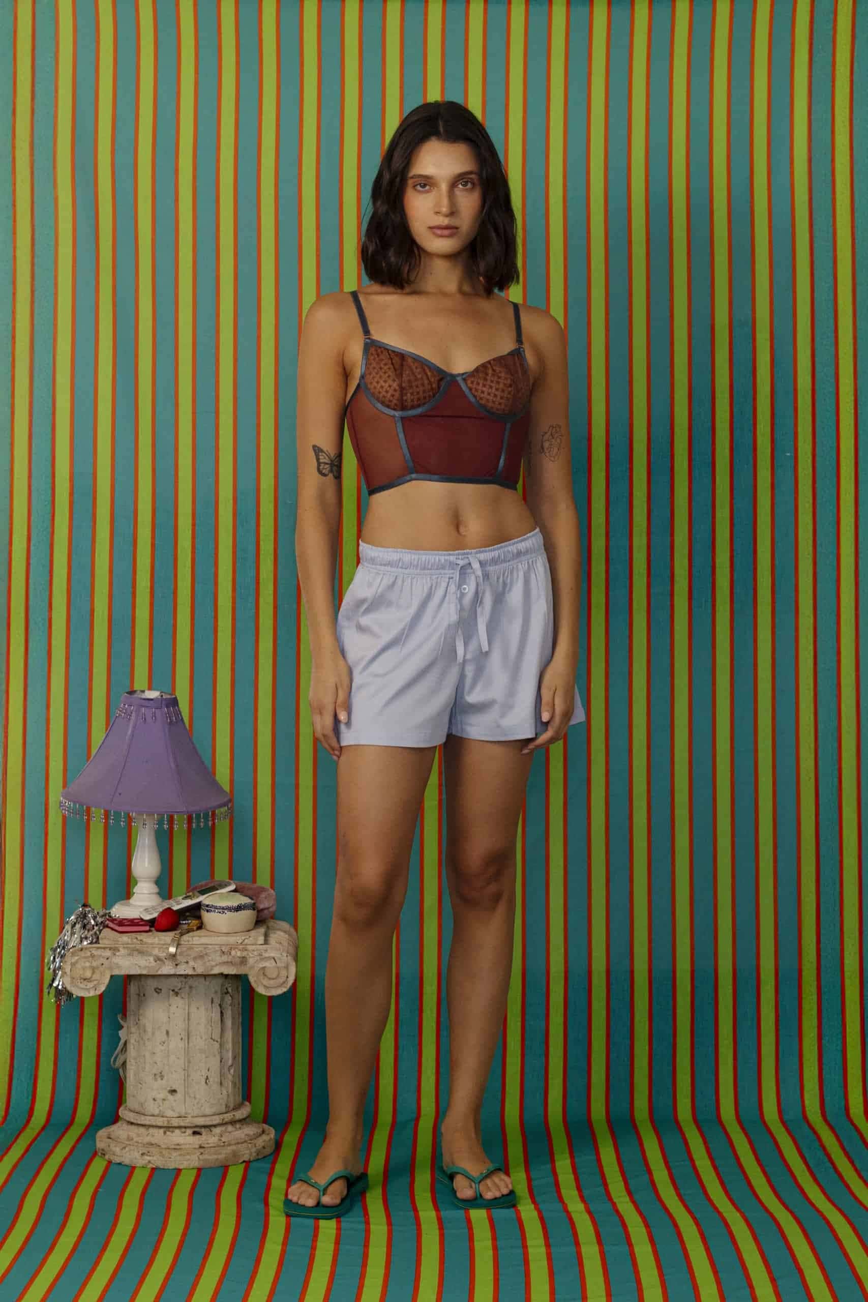 Boxy Shorts In Blue