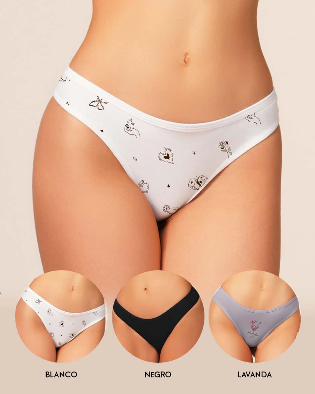 Tanga Brasilera en Algodón para Mujer Paquete x3 Ref. 9203 - miniatura 7