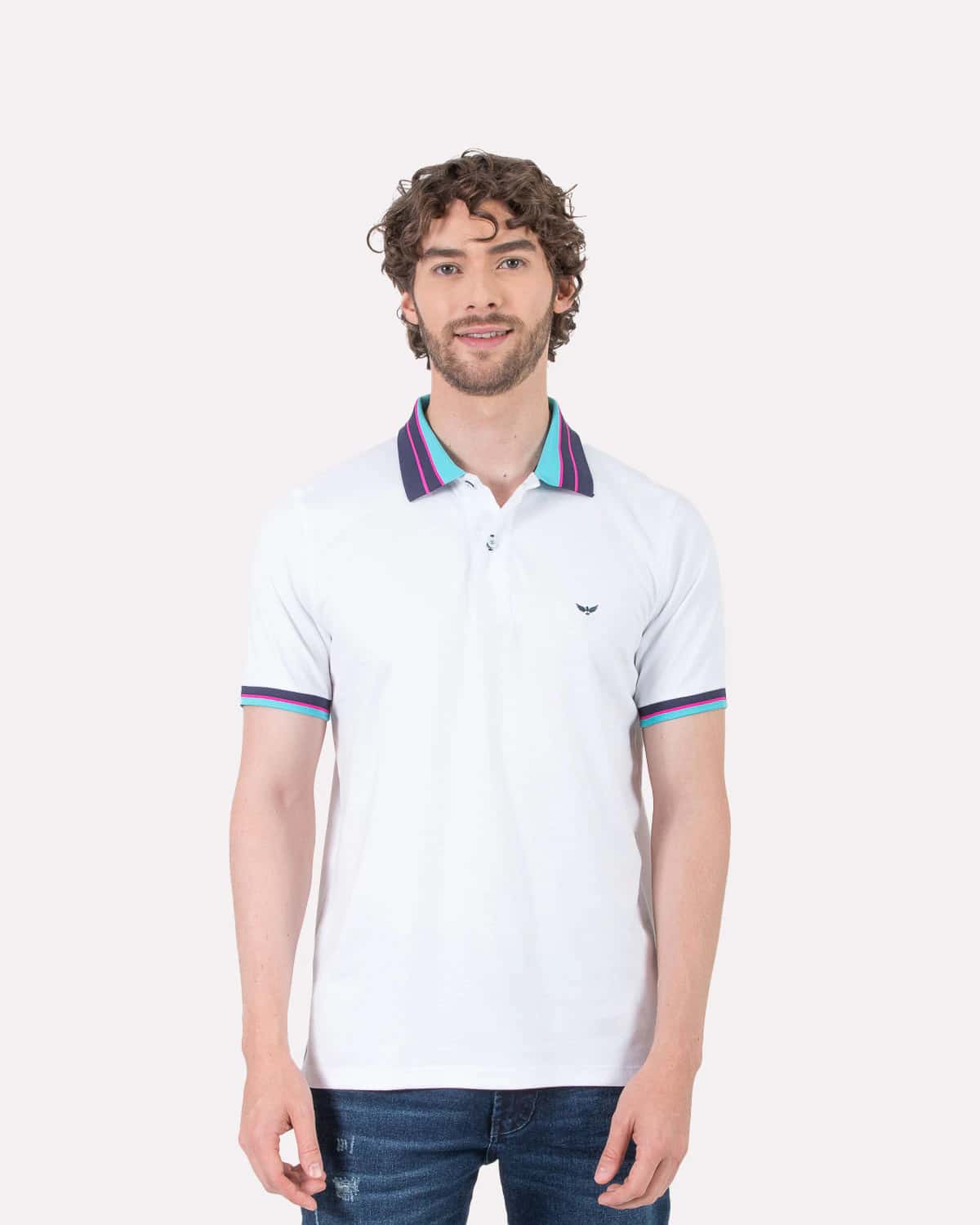 Polo blanca para hombre