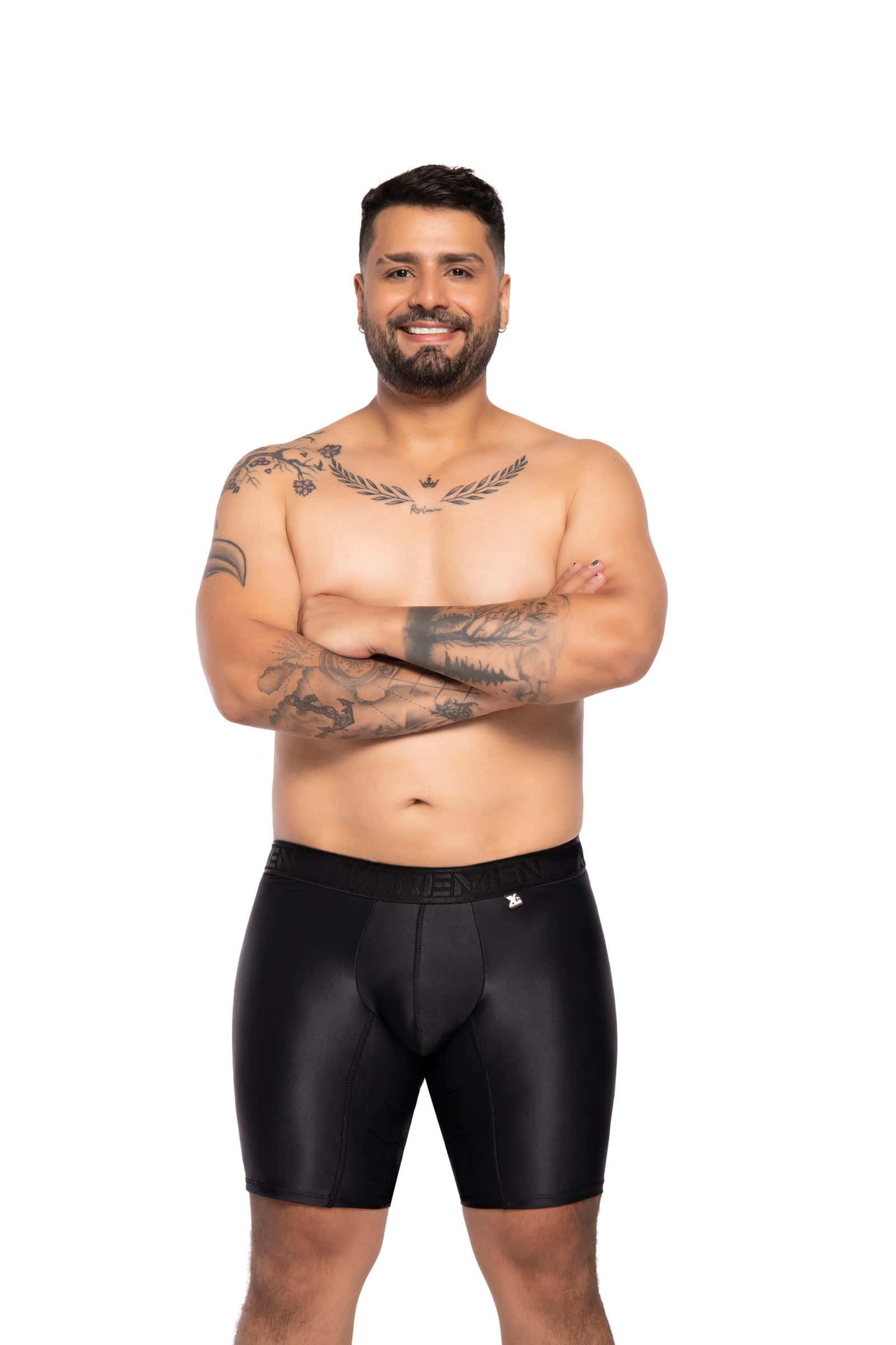 BOXER CLASICO EXTRAGRANDE MICROFIBRA NYLON NEGRO - miniatura 1