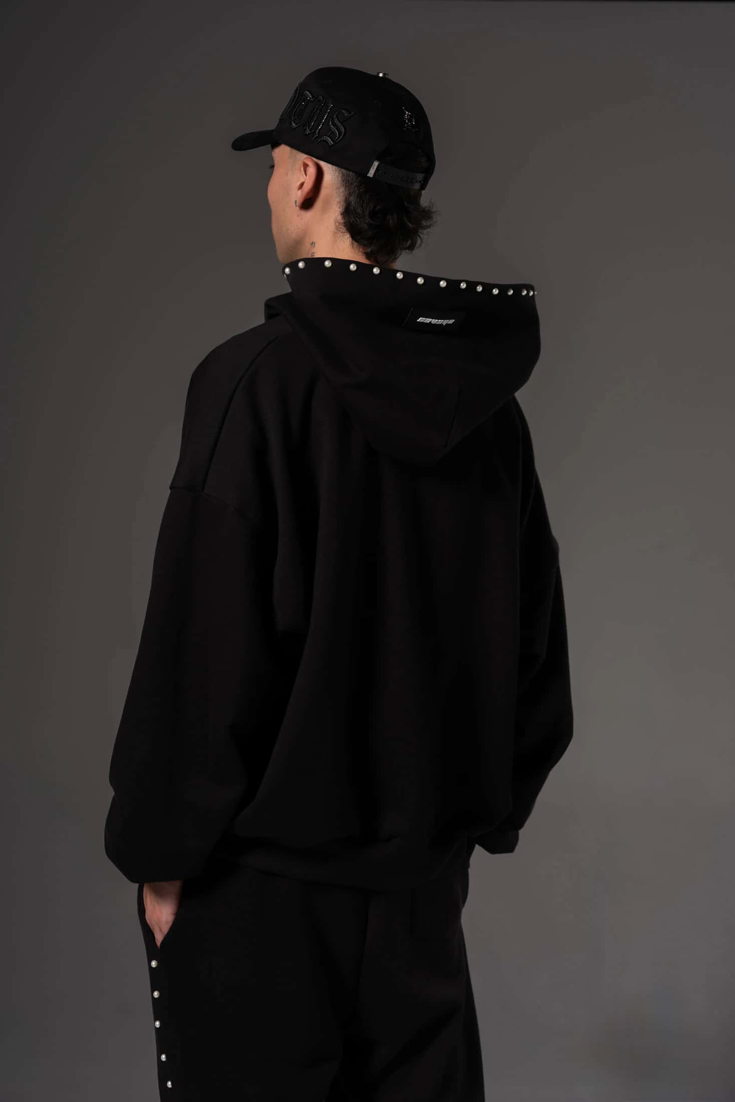 Double Zip Hoodie Boxy fit Perlas Rojas 14651 - miniatura 3