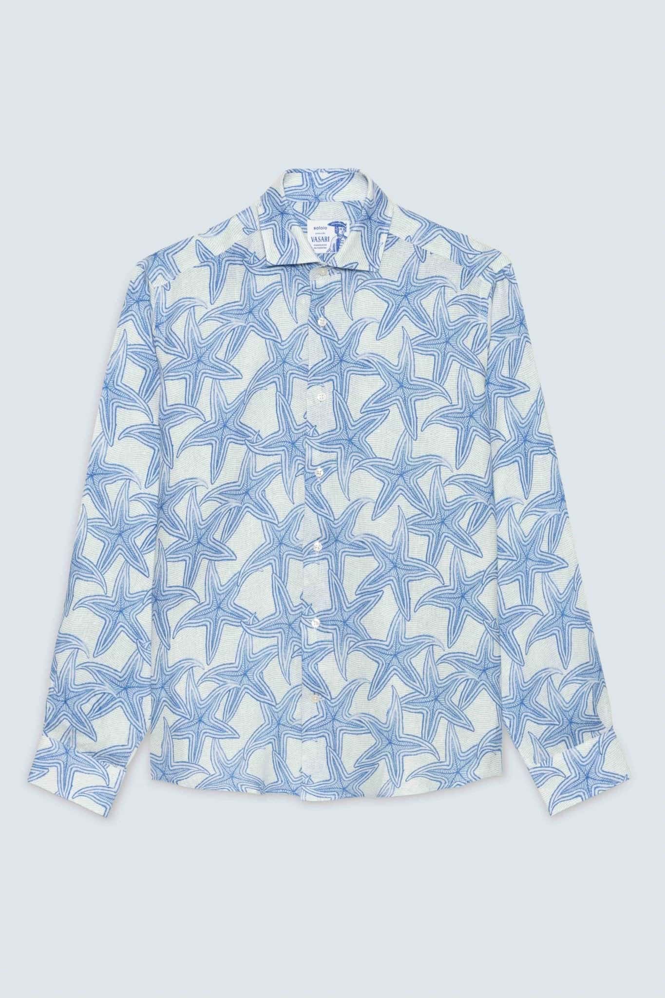 Men's linen shirt white stella