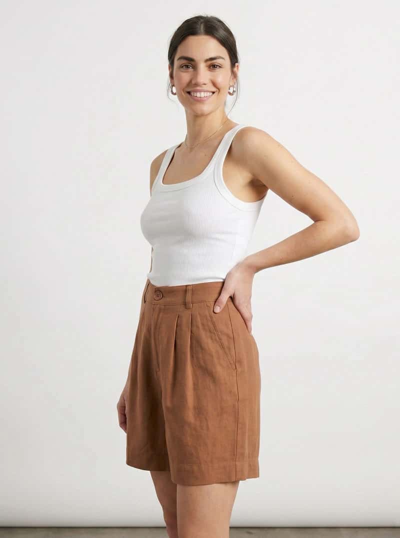 SHORT MESTIZO CAQUI