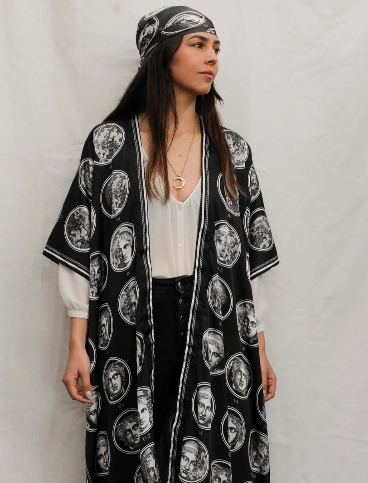 Kimono Luna Nueva, Gris Plata