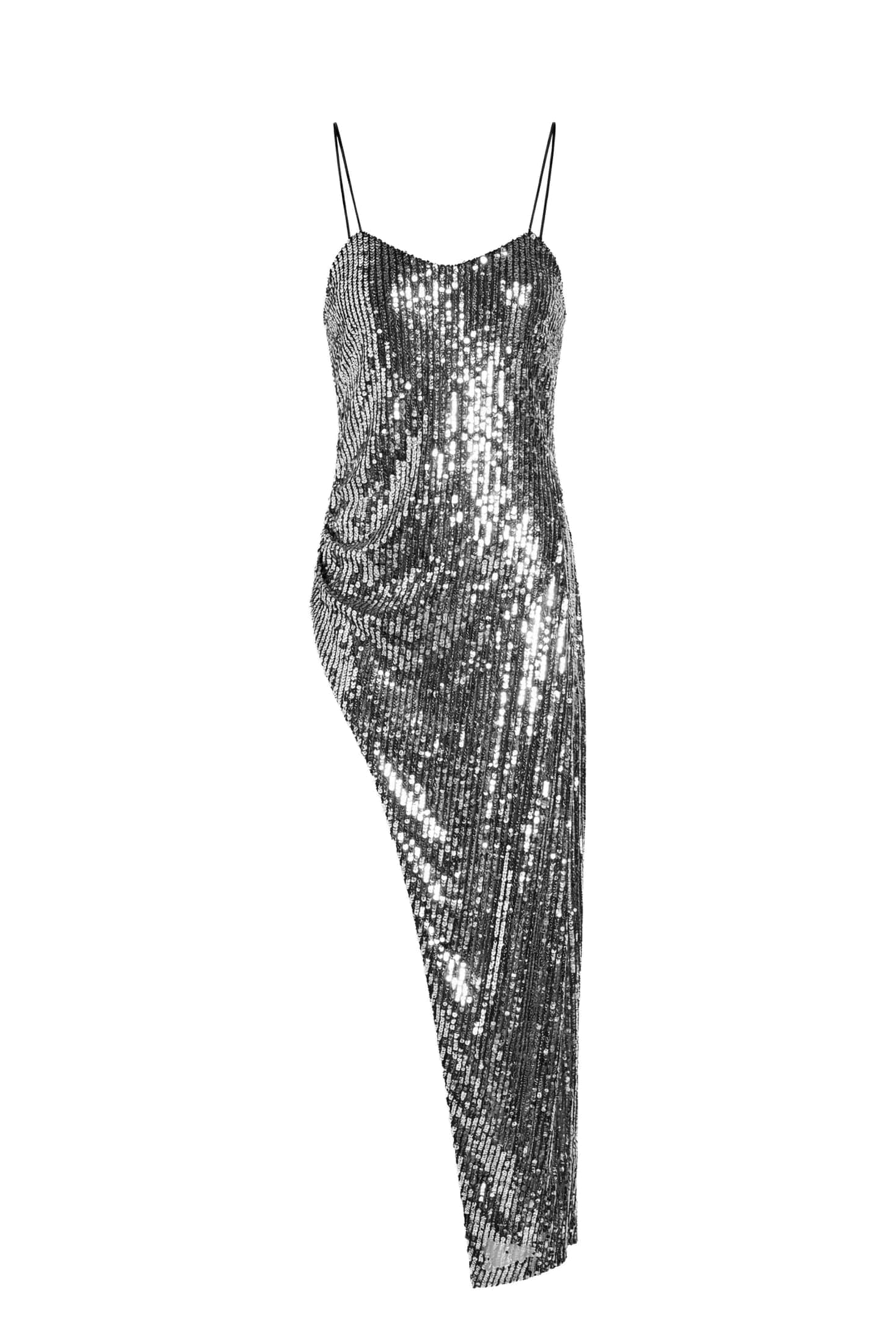 SILVER ASSYMETRIC TOP