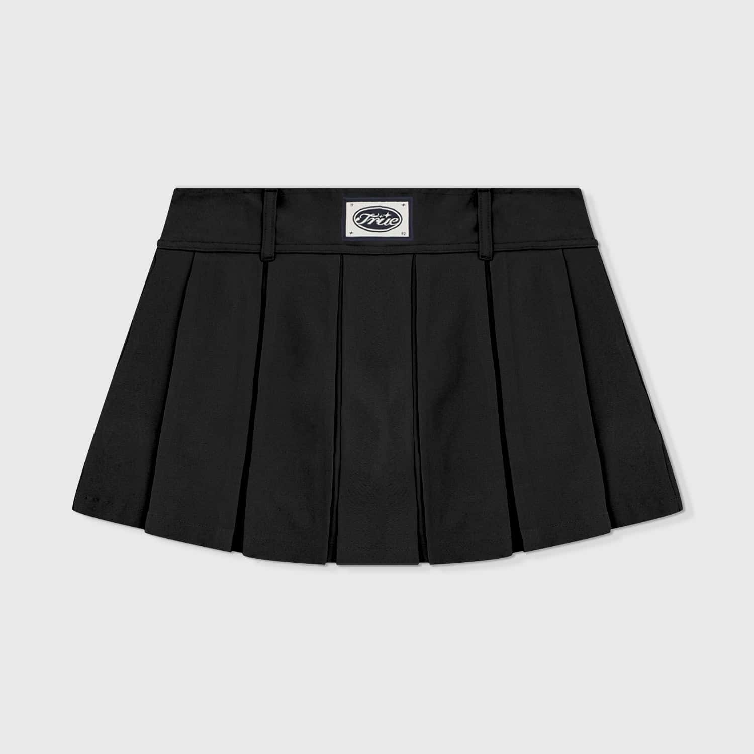 Pleated Mini Skirt - Black