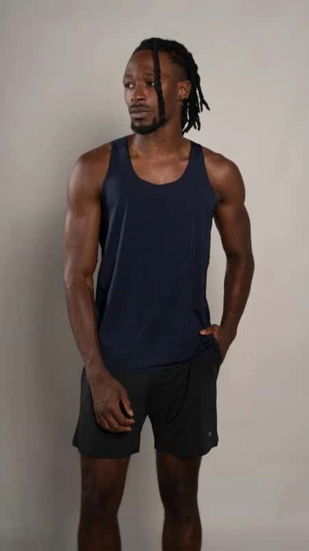 Tank side cuts Navy - miniatura 3