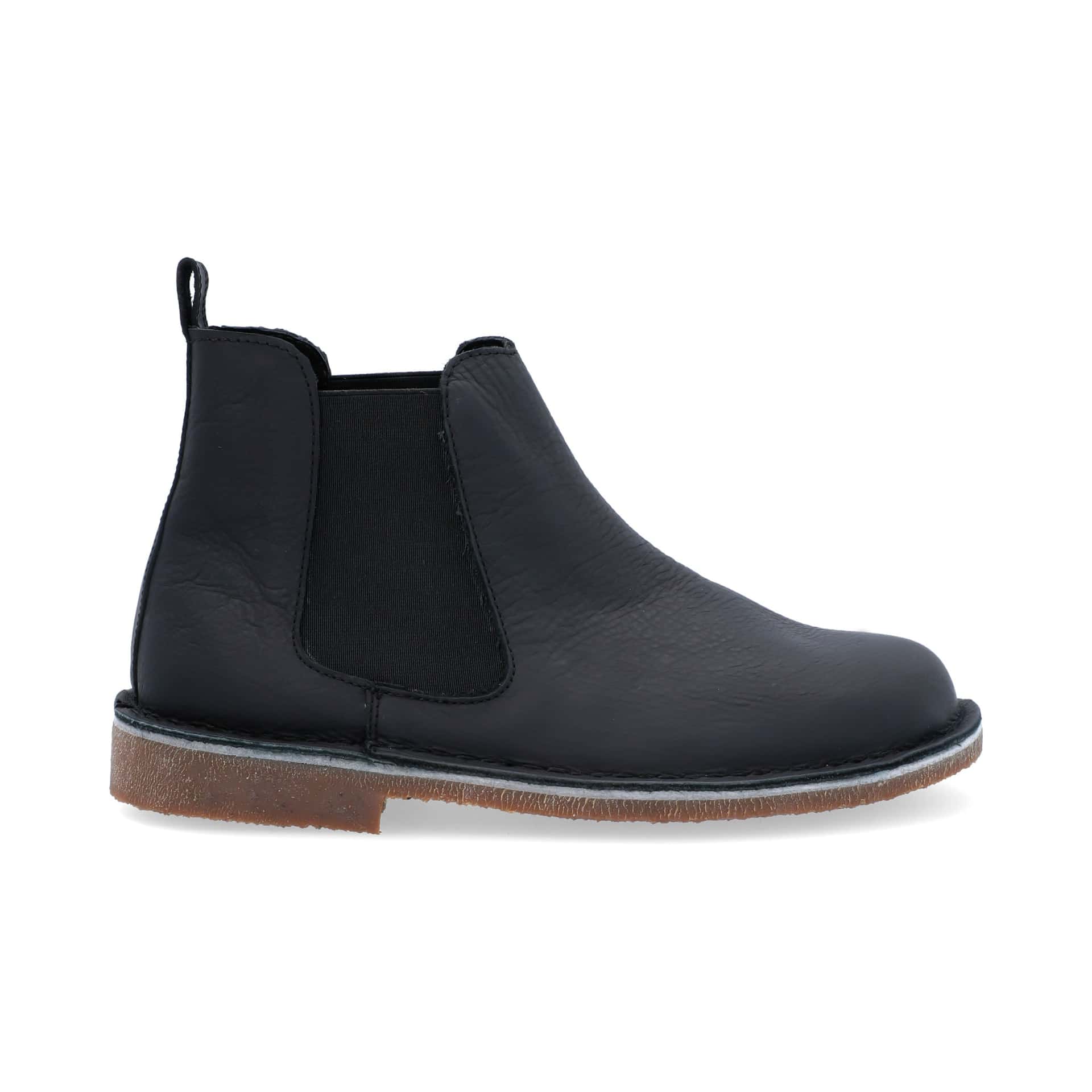 Botas Chelsea Hombre Cuero Abatanado Negro - miniatura 2