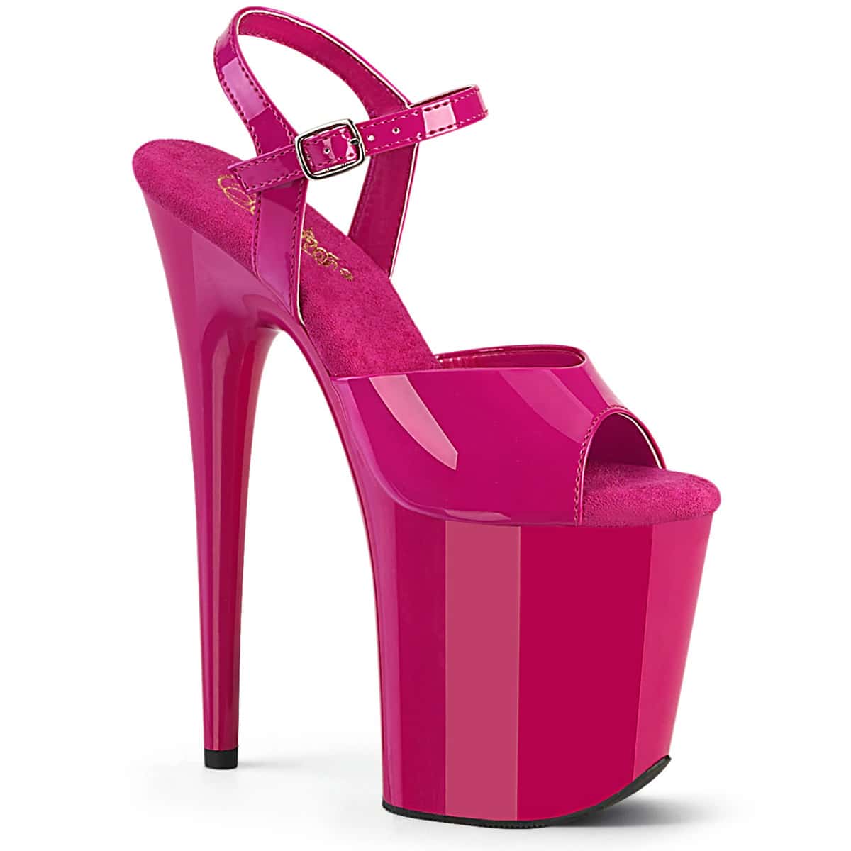 Sandalias Plataforma Fucsia Charol Tacón 20 cm