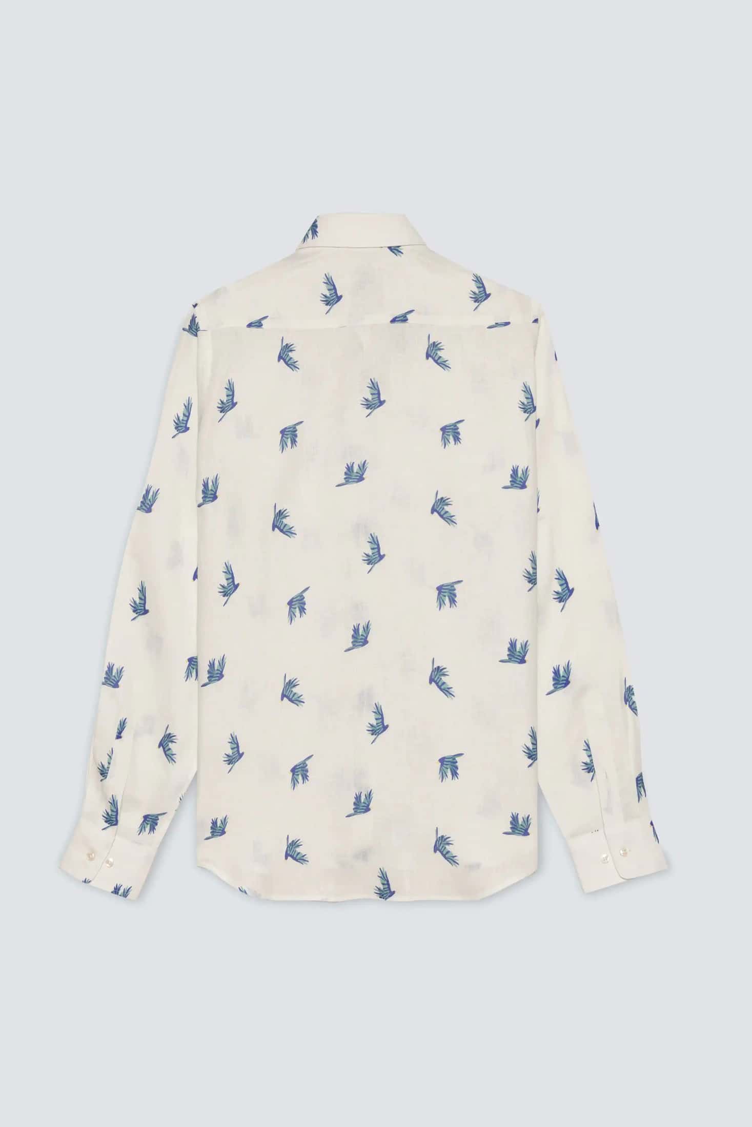 Men's linen shirt white prosperita - miniatura 2