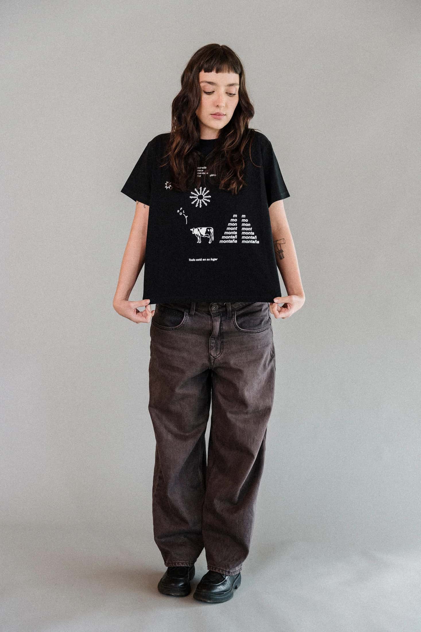 WORDS CROP T-SHIRT