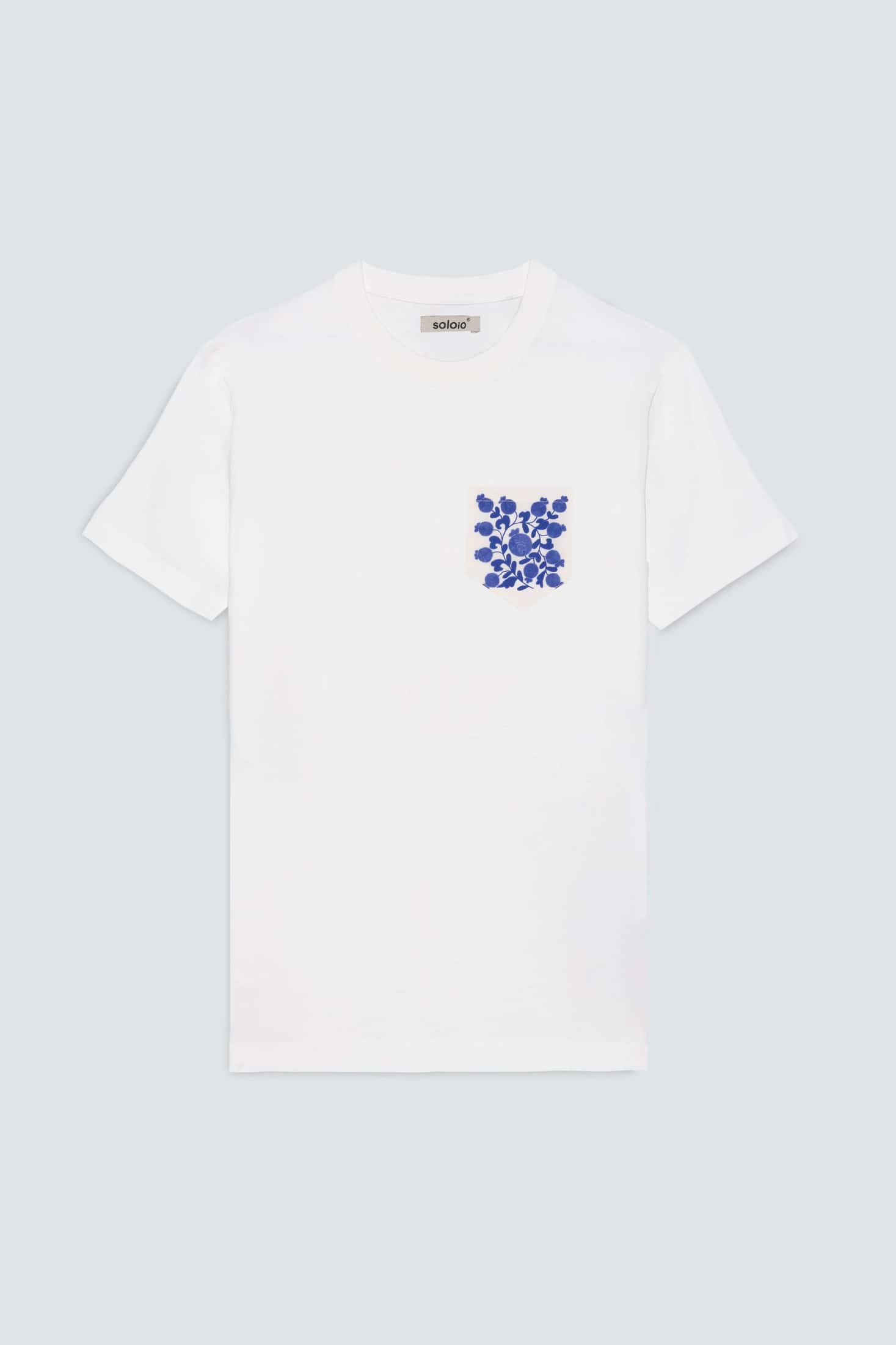 Men's cotton t-shirt white suzani