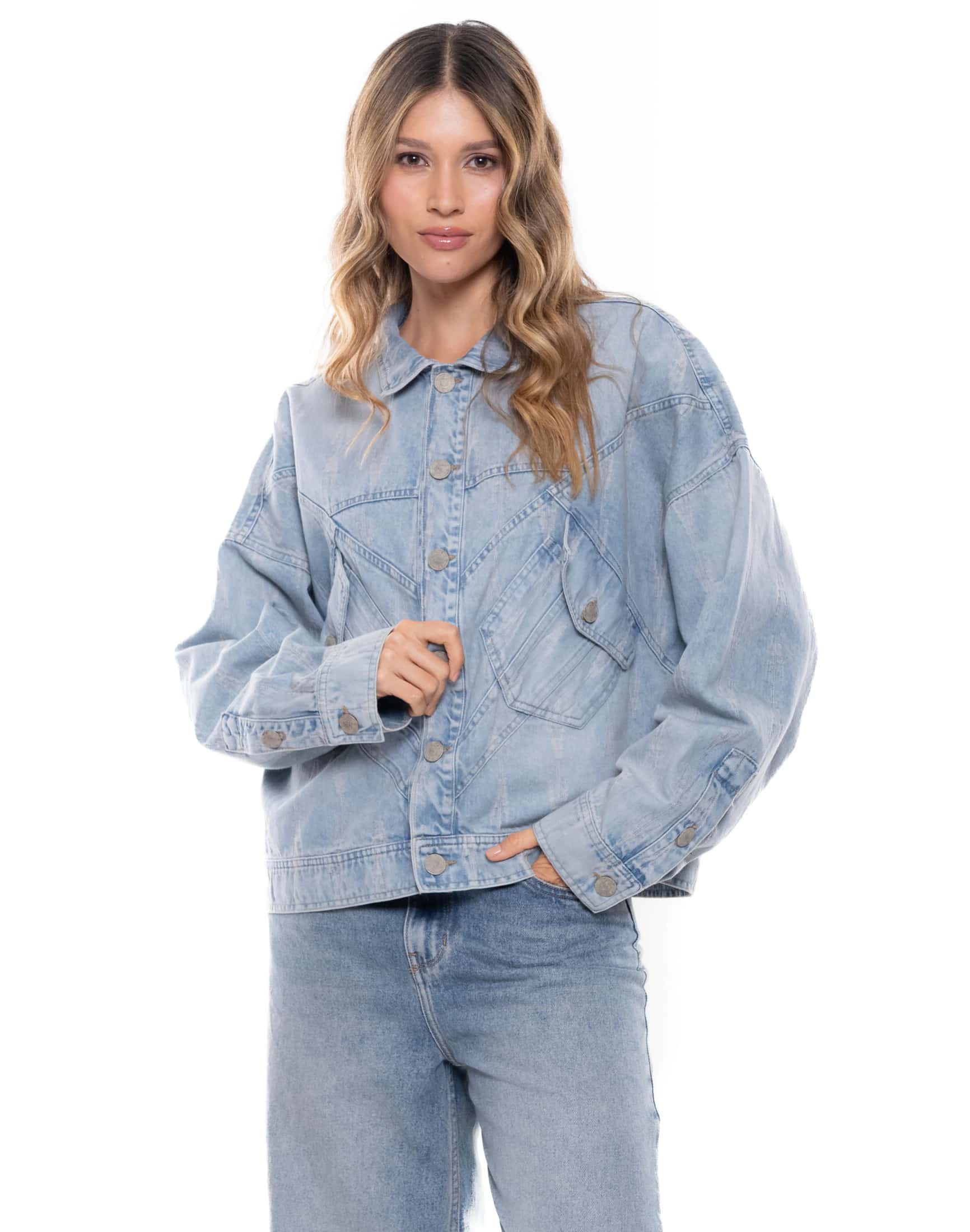 Chaqueta Overzised En Denim